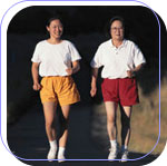 foto van twee joggers